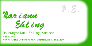 mariann ehling business card